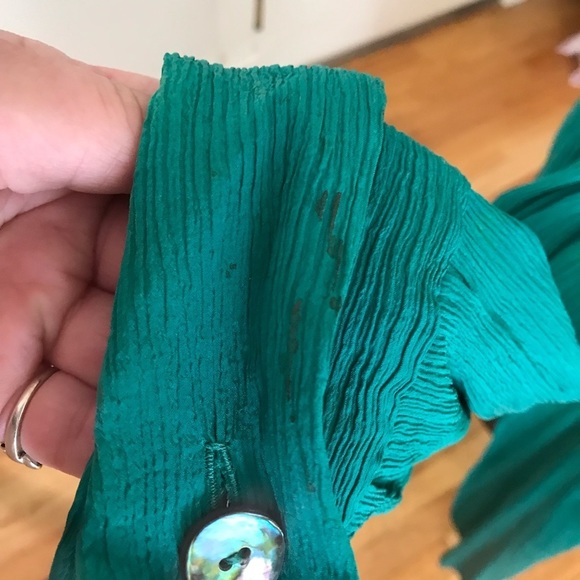 Dana Buchman  size 10 emerald green 2 pc duster & tank - Picture 8 of 15